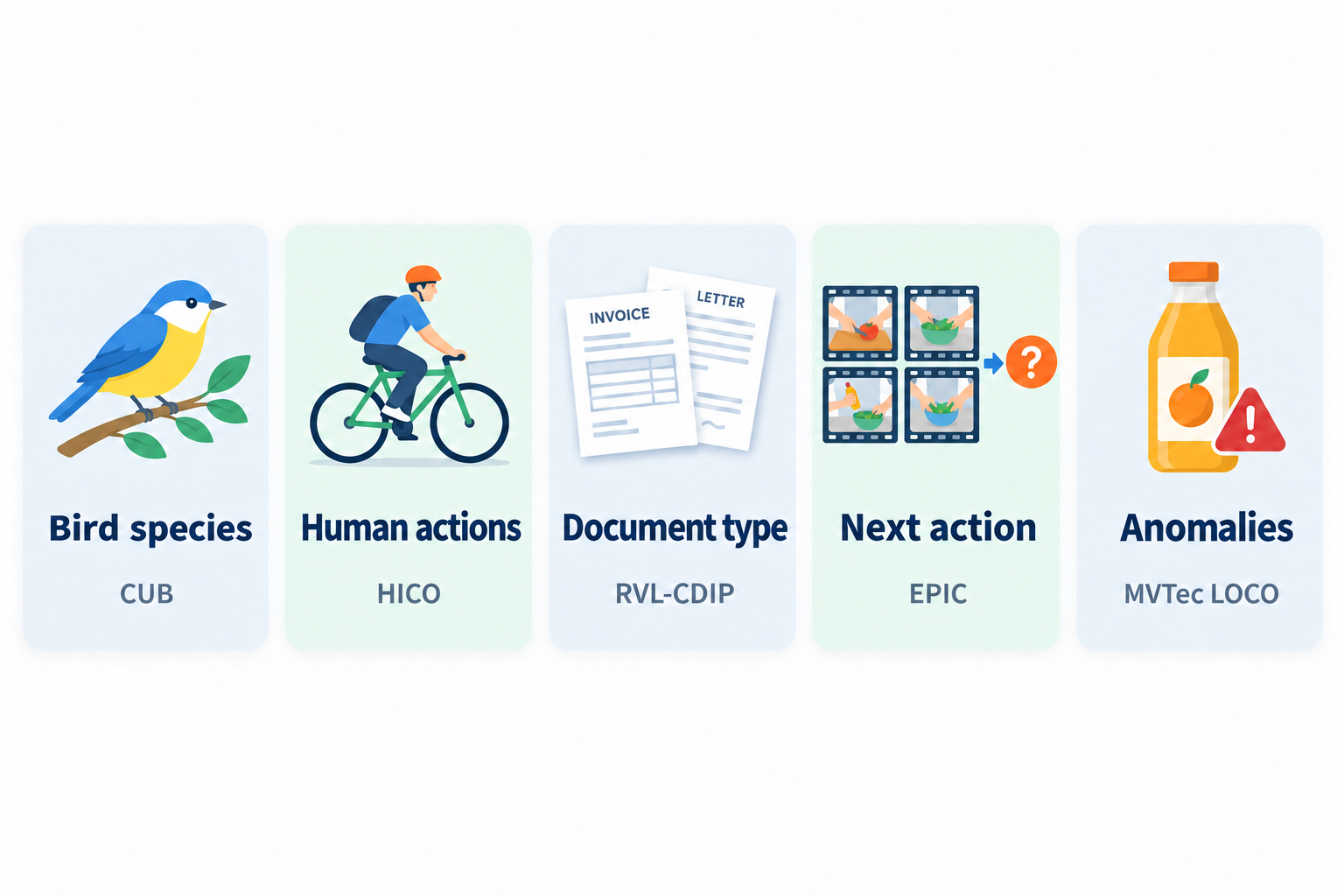 The five image tasks